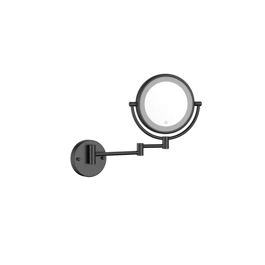 DutchLine - Make-Up Ledspiegel, 5x zoom - Mat zwart - 1