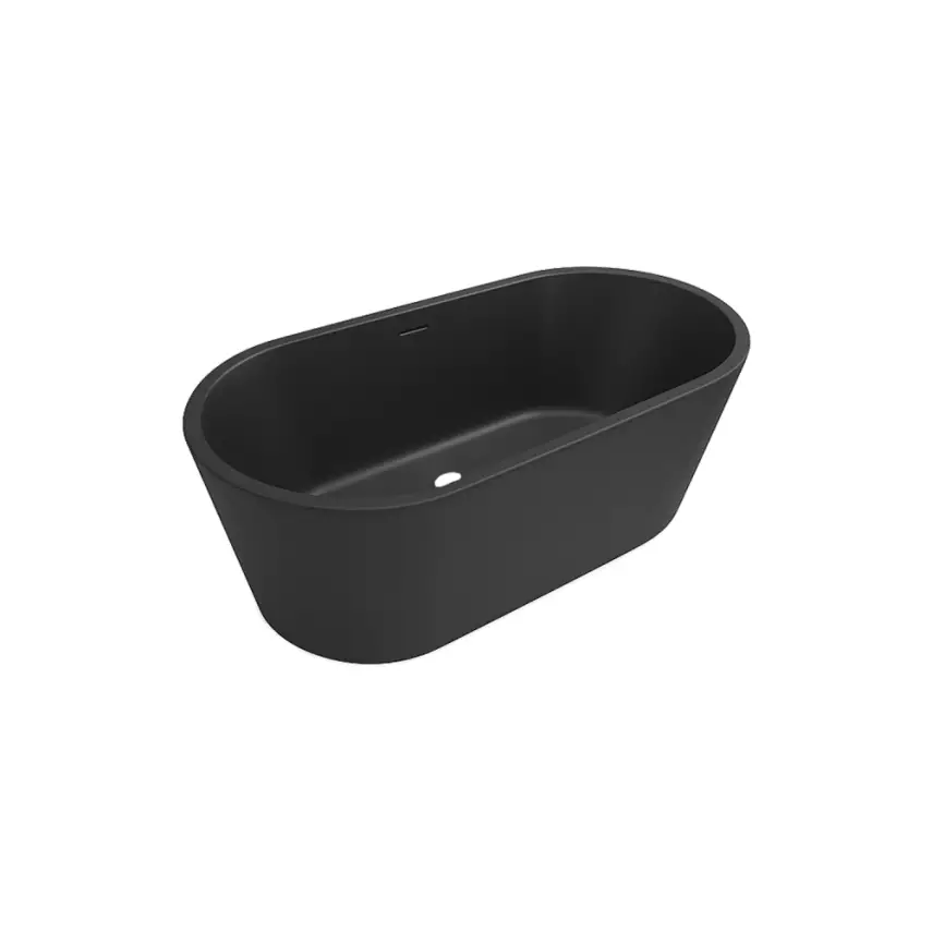 DutchLine - Murano Vrijstaand Ligbad - Mat Zwart - 1800x800x580 - 1