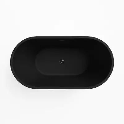 DutchLine - Murano Vrijstaand Ligbad - Mat Zwart - 1800x800x580 - 4