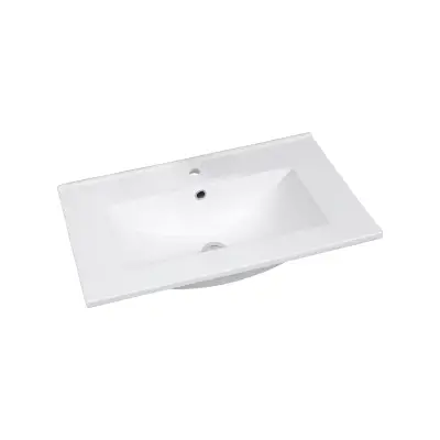 DutchLine - Ondiep Keramiek 60 - Met kraangat - Glans wit - 610x360x150 - 1