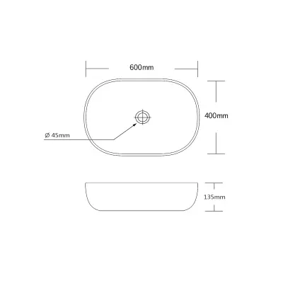 DutchLine - Ovaal Waskom - Mat Zwart - 2