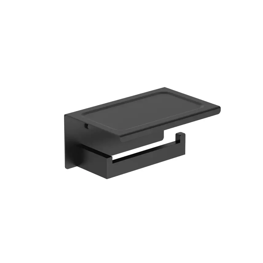 DutchLine - Phone Toiletrolhouder - Mat zwart - 1