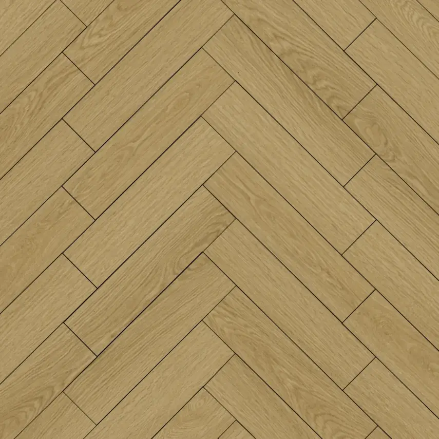 DutchLine - PVC Visgraat Met Ondervloer - Fijn Eiken Gestreept - 1