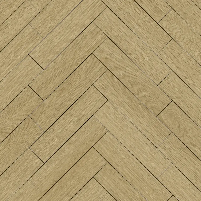 DutchLine - PVC Visgraat Met Ondervloer - Zacht Eik Warm Grijs - 1