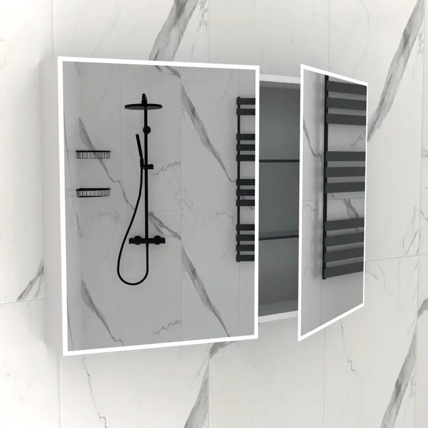 DutchLine - Quatro Spiegelkast Met ledverlichting - 100 - 1