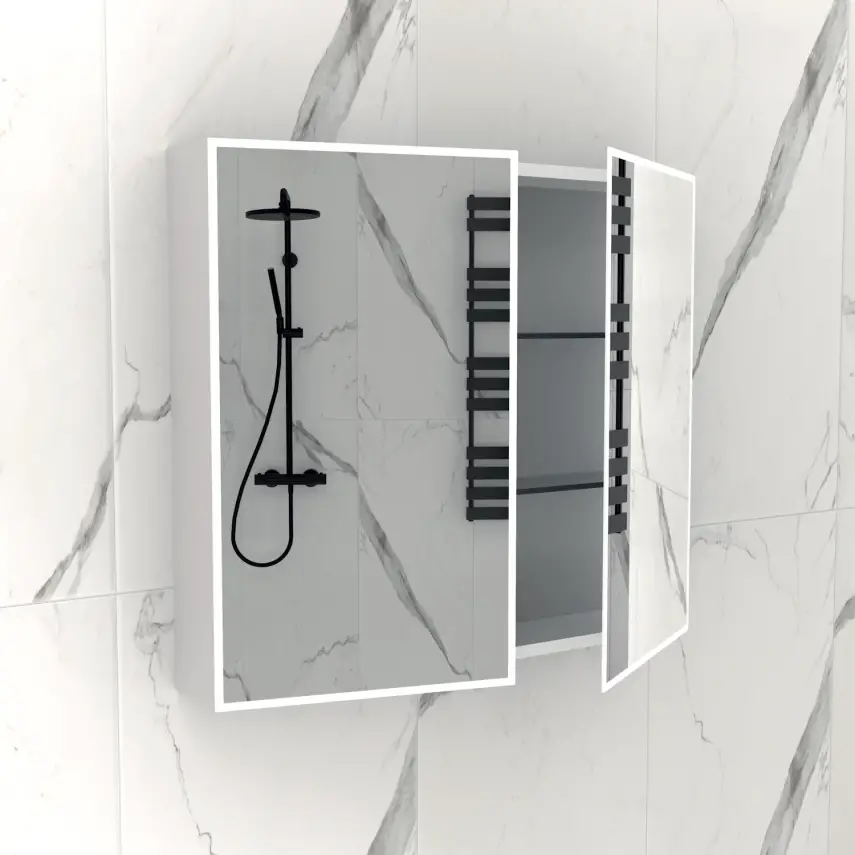 DutchLine - Quatro Spiegelkast Met ledverlichting - 80 - 1