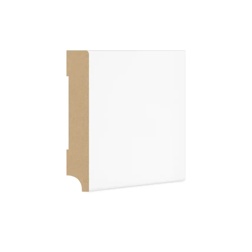 DutchLine - Rechte Plint MDF - Wit - 120x15x2440mm - 1
