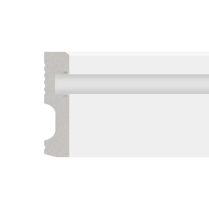 DutchLine - Rechte Plint Voor Ledstrip - Wit - 100x18x2250mm - 1