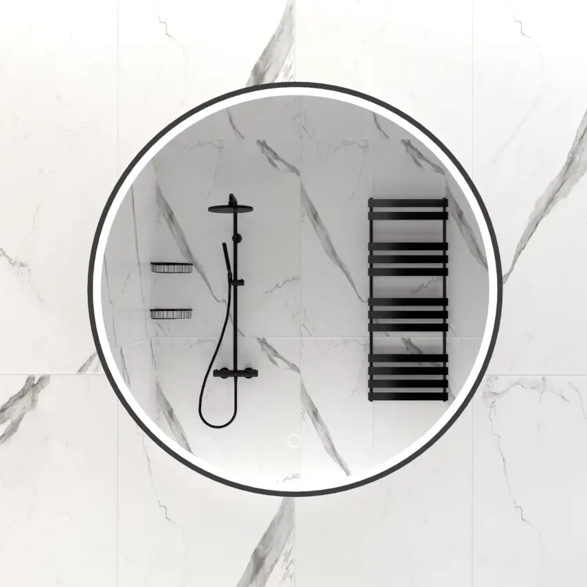 DutchLine - Ronde Luxe Ledspiegel - 100 - Gunmetal - 1