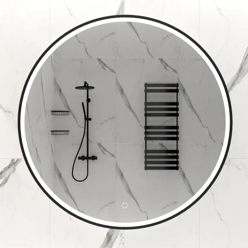 DutchLine - Ronde Luxe Ledspiegel - 120 - Gunmetal - 1