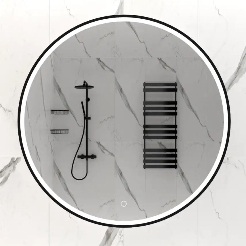 DutchLine - Ronde Luxe Ledspiegel - 120 - Mat Zwart - 1