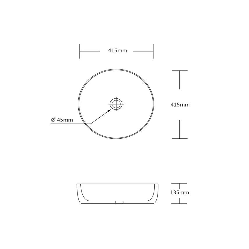 DutchLine - Round Waskom - Mat Zwart - 2