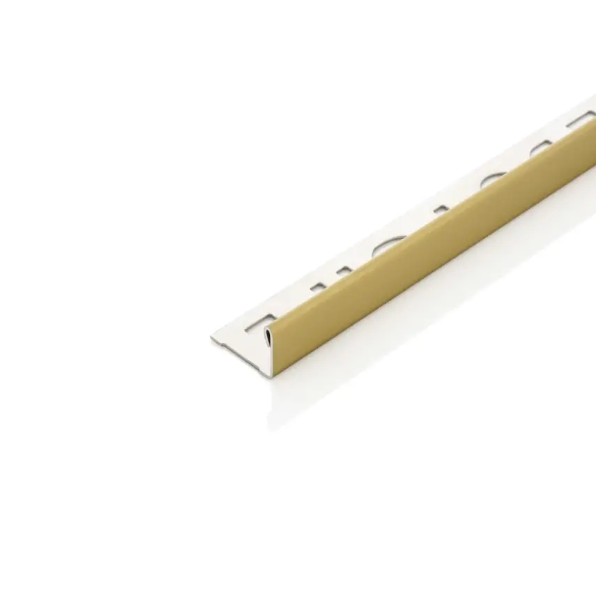 DutchLine - RVS Tegelprofiel - 11x2700mm - Geborsteld Messing - 1