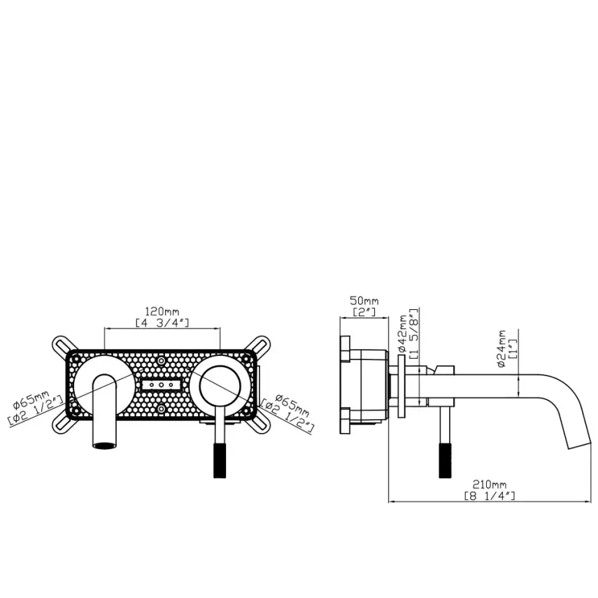 DutchLine - S-Grip Afbouwdeel Wastafelmengkraan - Geborsteld messing - 2