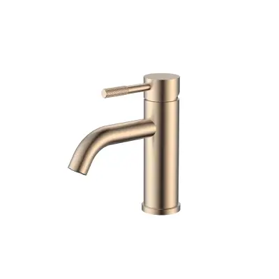 DutchLine - S-Grip Wastafelmengkraan - Geborsteld koper - 1