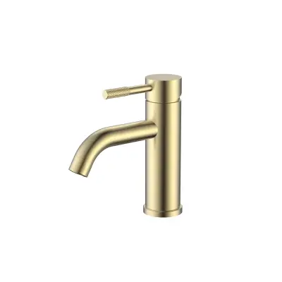 DutchLine - S-Grip Wastafelmengkraan - Geborsteld messing - 1