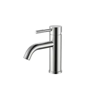 DutchLine - S-Grip Wastafelmengkraan - Geborsteld staal - 1