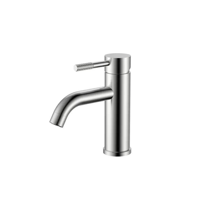 DutchLine - S-Grip Wastafelmengkraan - Geborsteld staal - 1