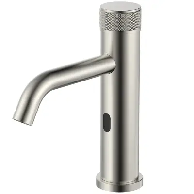 DutchLine - Sensorkraan Koud + Warm - Met Batterij of Stekker - Geborsteld staal - 1