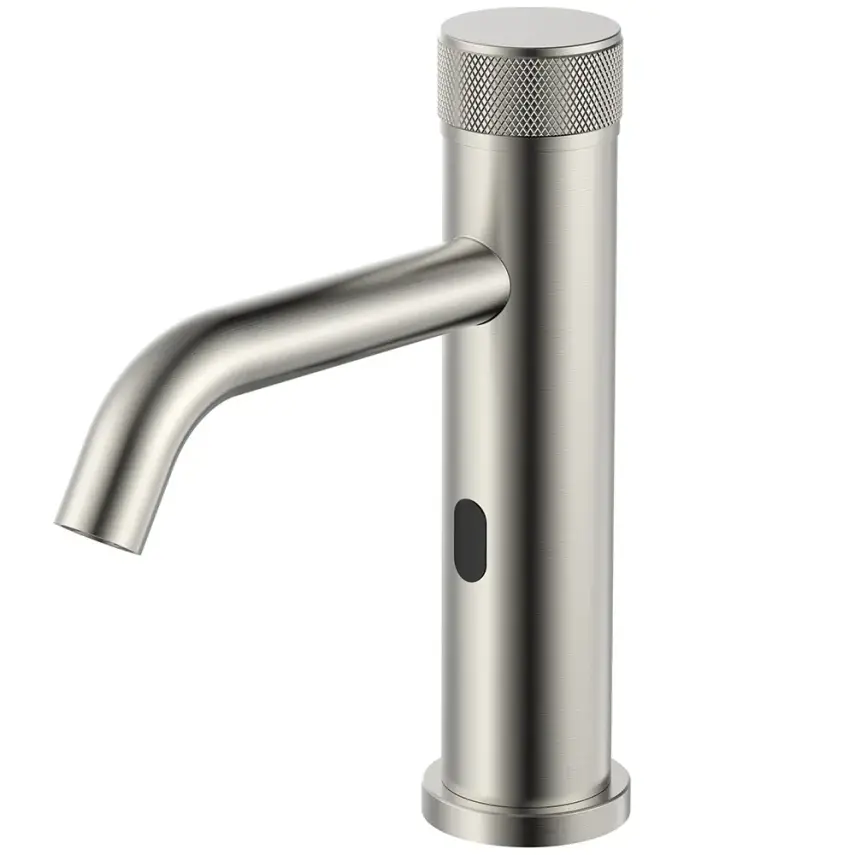 DutchLine - Sensorkraan Koud + Warm - Met Batterij of Stekker - Geborsteld staal - 1