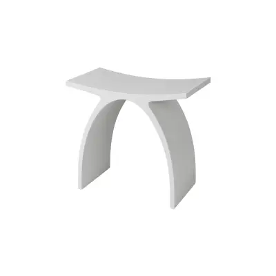 DutchLine - Solid.Surface Badkamer Kruk - Mat Wit - 1