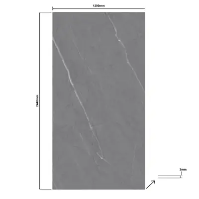 DutchLine - SPC Wandpaneel - Amani Grijs Glans - 2