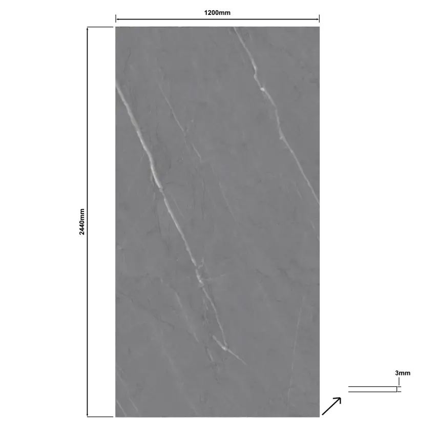 DutchLine - SPC Wandpaneel - Amani Grijs Glans - 2
