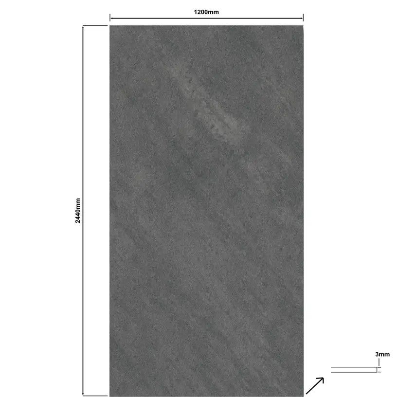 DutchLine - SPC Wandpaneel - Cemento Dark Grey Mat - 2