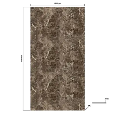 DutchLine - SPC Wandpaneel - Emperador Bruin Glans - 2