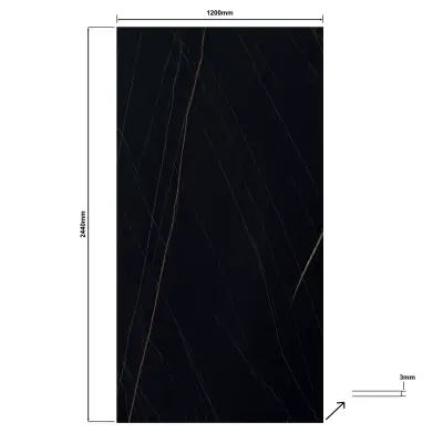 DutchLine - SPC Wandpaneel - Falcon Black Gold Glans - 2