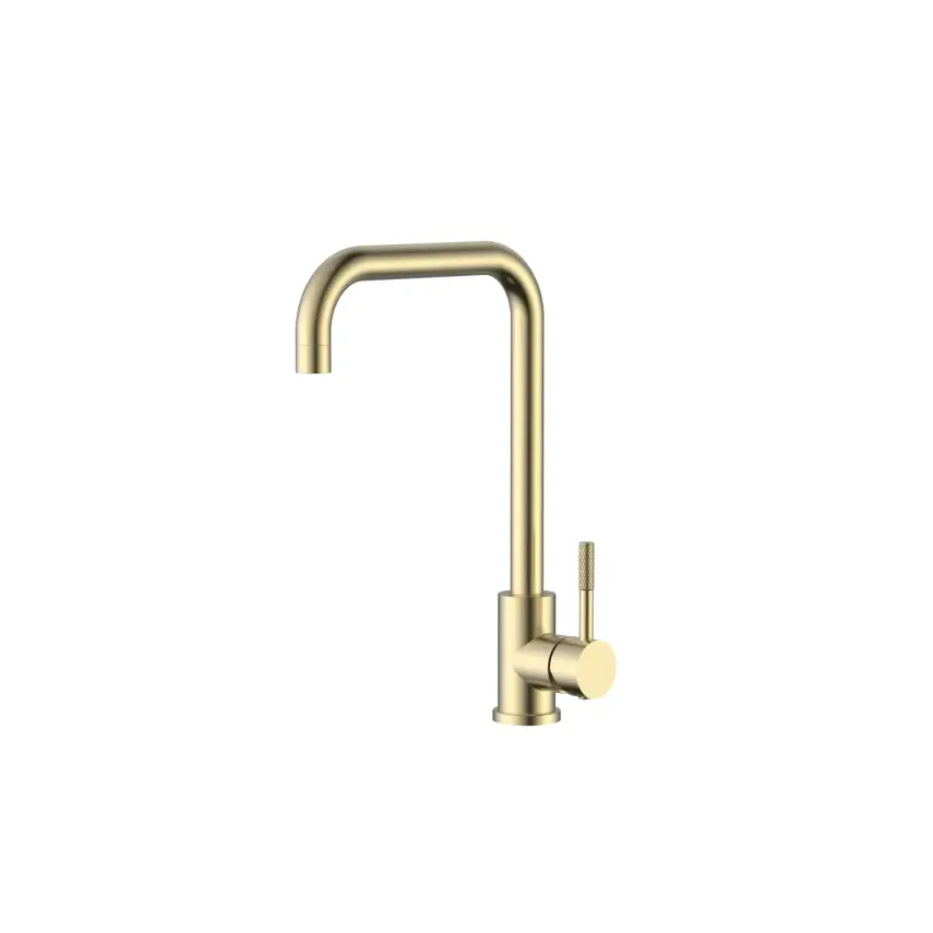 DutchLine - Square S-Grip Keukenmengkraan - Geborsteld messing - 1