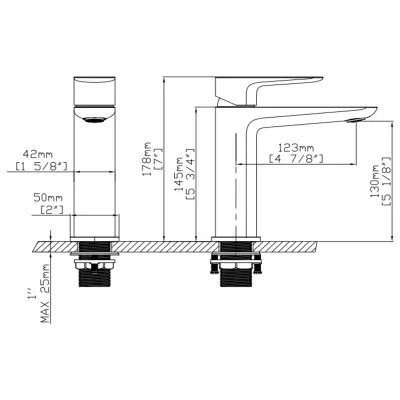 DutchLine - SVG Coldstart Wastafelmengkraan - Geborsteld koper - 2