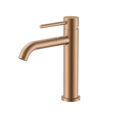 DutchLine - Thin Coldstart Wastafelmengkraan - Geborsteld koper - 1