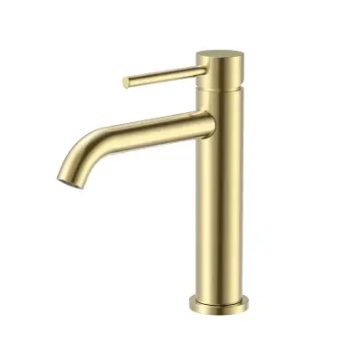 DutchLine - Thin Coldstart Wastafelmengkraan - Geborsteld messing - 1