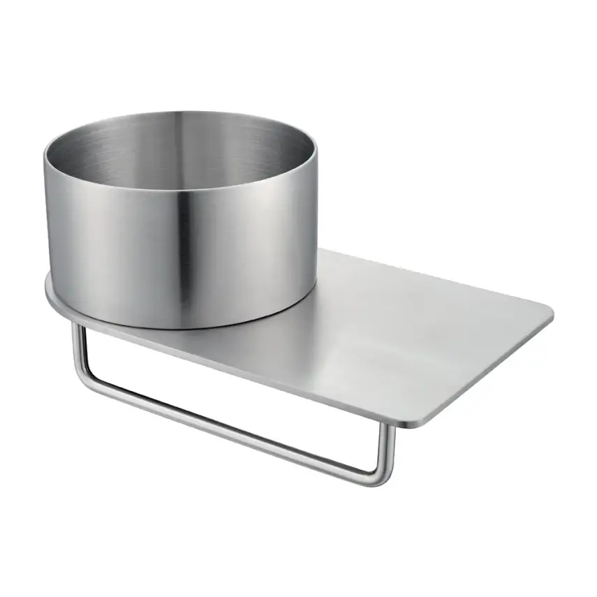 DutchLine - Toiletplanchet met waskom - 360x210x165 - Zonder Kraangat - RVS - 1