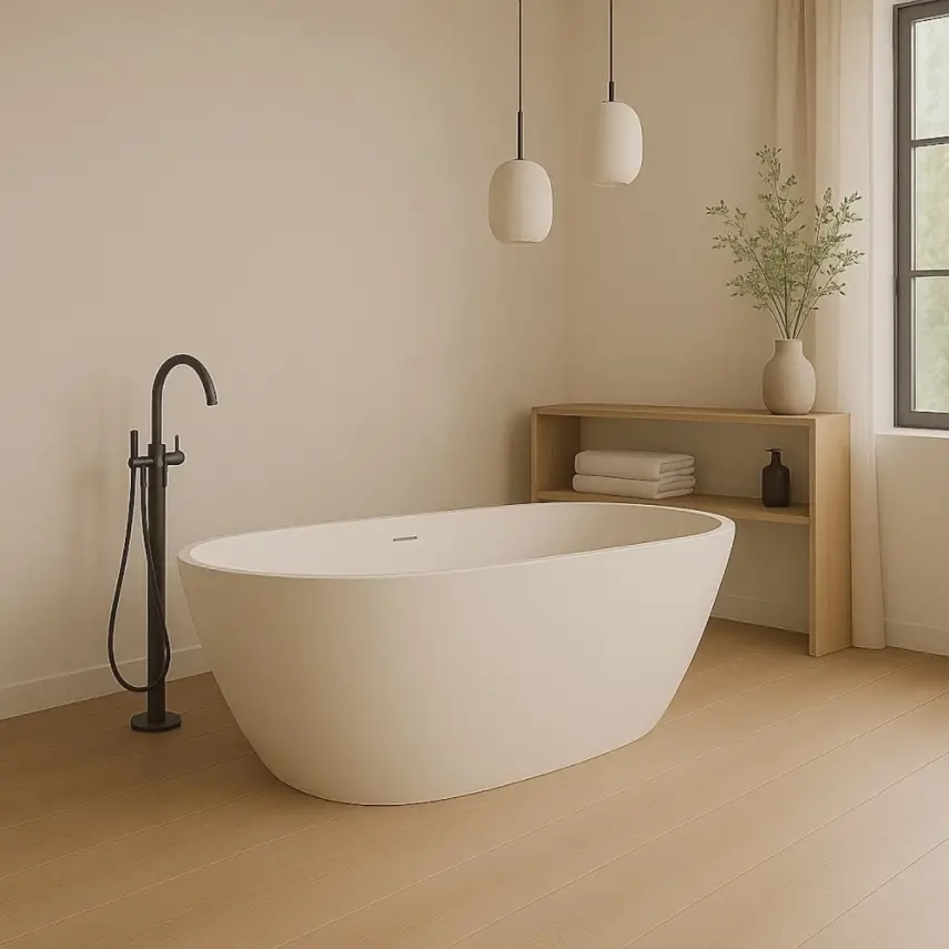 Dutchline - Ventre - Vrijstaand Ligbad - Mat Wit - 1700x800x580 - 5