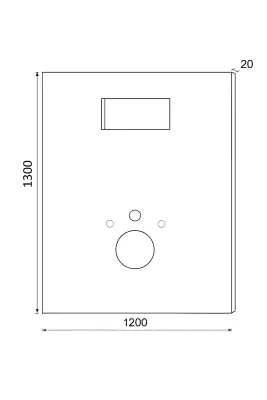 DutchLine - Voorgeboord Toiletboardplaat - 1300x1200x20mm - 2