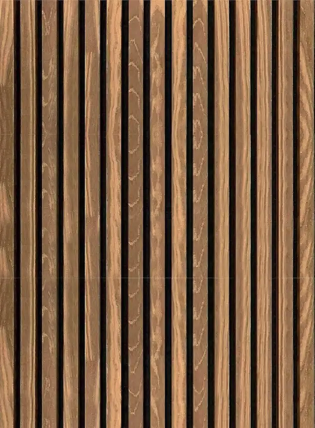 DutchLine - Wandpaneel Akoestisch met echt houtfineer - Notenhout - 600*2600mm - 1