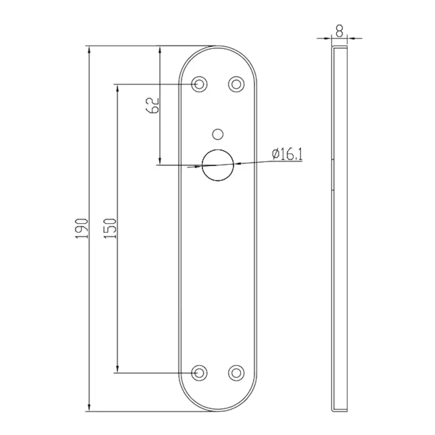 DutchLine - Winston Lange Schild - RVS - 2