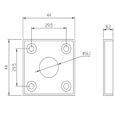 DutchLine - Winston Losse Rozet - Chroom - 2