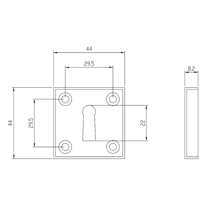 DutchLine - Winston Losse Sleutelrozet - Chroom - 2