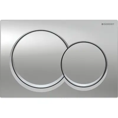 Geberit Alpha 01 Bedieningsplaat - 2-Toets Spoeling - Ronde Knoppen - Chroom - 1