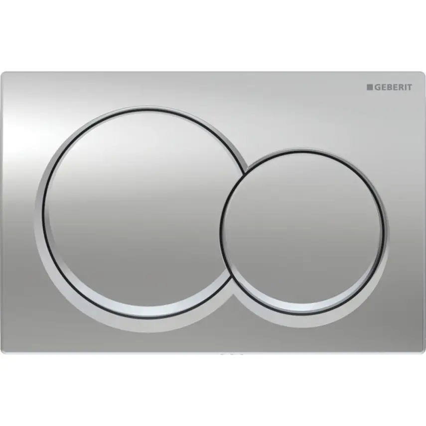 Geberit Alpha 01 Bedieningsplaat - 2-Toets Spoeling - Ronde Knoppen - Chroom - 1