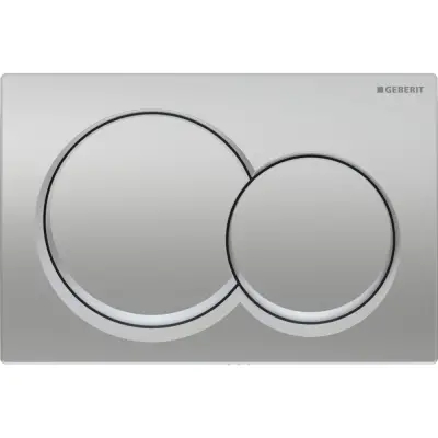 Geberit Alpha 01 Bedieningsplaat - 2-Toets Spoeling - Ronde Knoppen - Mat Chroom - 1