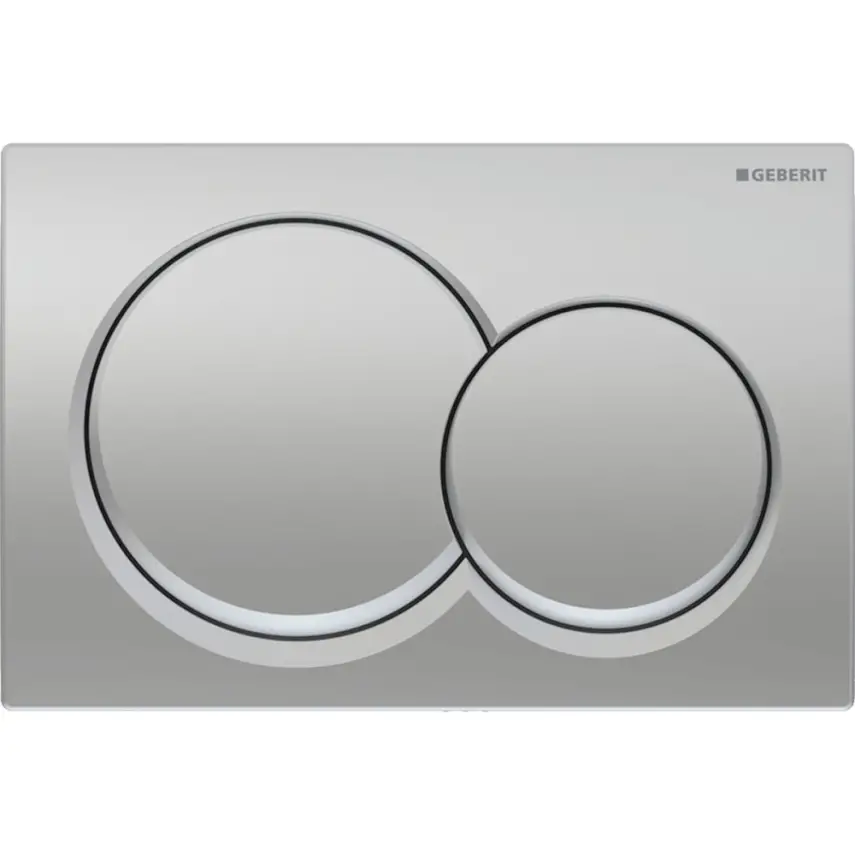 Geberit Alpha 01 Bedieningsplaat - 2-Toets Spoeling - Ronde Knoppen - Mat Chroom - 1