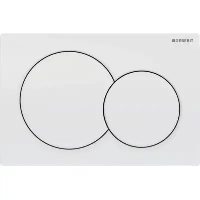 Geberit Alpha 01 Bedieningsplaat - 2-Toets Spoeling - Ronde Knoppen - Wit - 1