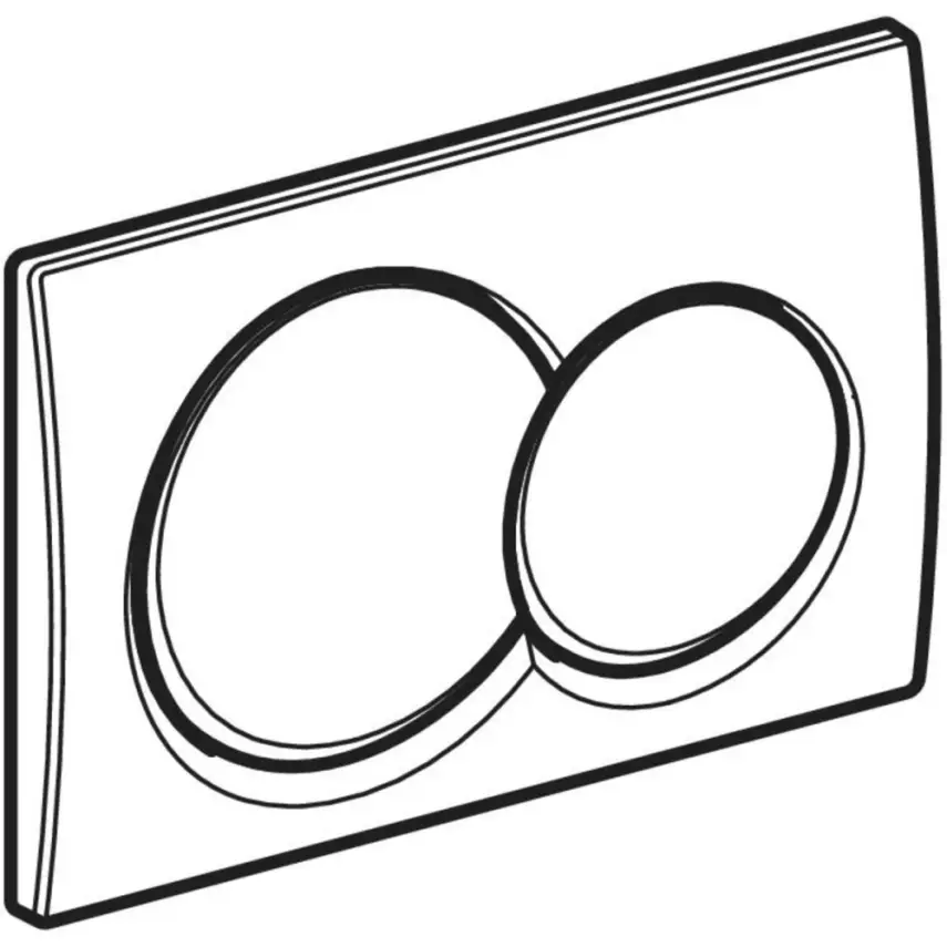Geberit Alpha 01 Bedieningsplaat - 2-Toets Spoeling - Ronde Knoppen - Wit - 3