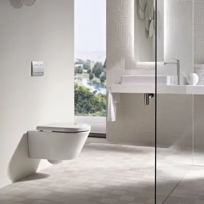 Geberit Alpha 25 Bedieningsplaat - 2-Toets Spoeling - Rechthoekige Knoppen - Chroom - 4