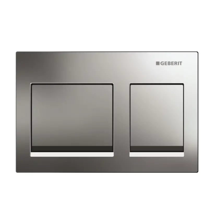 Geberit Alpha 25 Bedieningsplaat - 2-Toets Spoeling - Rechthoekige Knoppen - Mat Chroom - 1