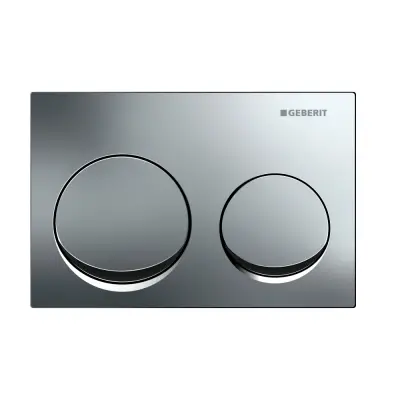 Geberit Alpha 25 Bedieningsplaat - 2-Toets Spoeling - Ronde Knoppen - Chroom - 1
